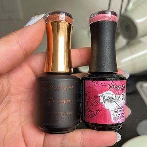 Madam Glam The Saffron and Think Pink Gel Nail Polishes